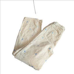 Pacsun Juniors 90's Boyfriend‎ Cut  Corduroy Pants with Blue Mushroom Embroidery